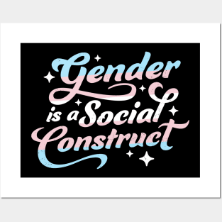 Gender Is A Social Construct Transgender Non-Binary Queer Posters and Art